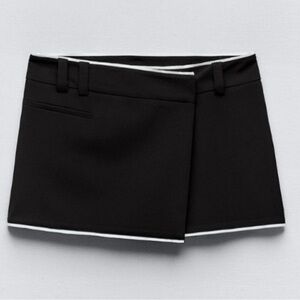 ❌Sold❌ Zara Black Skirt Skort with White Trim